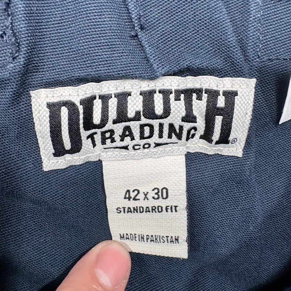 Duluth Trading Co Cargo Pants Mens 42x30 Blue DuluthFlex Fire Hose Standard Fit - Picture 5 of 12